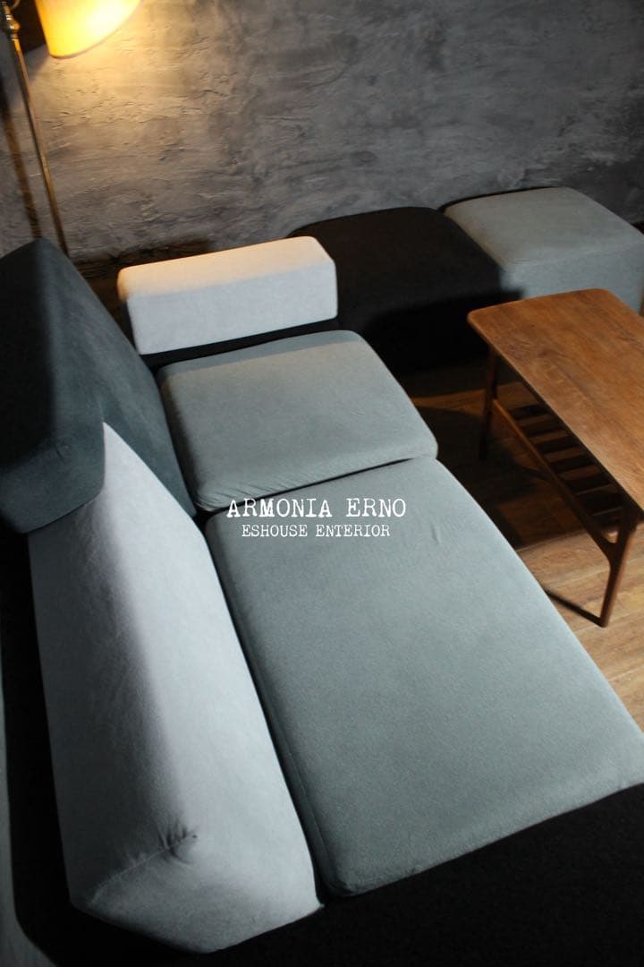 首都圏送無料〜ARMONIA ERNO23万テトリス型 アートデザイン　ソファー