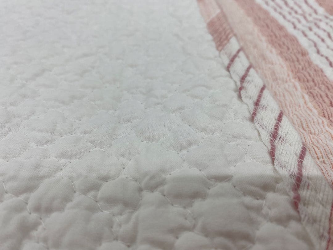 ロマンス　綿しじら　敷きパッド・綿１００%・綿わた使用・シングルサイズ