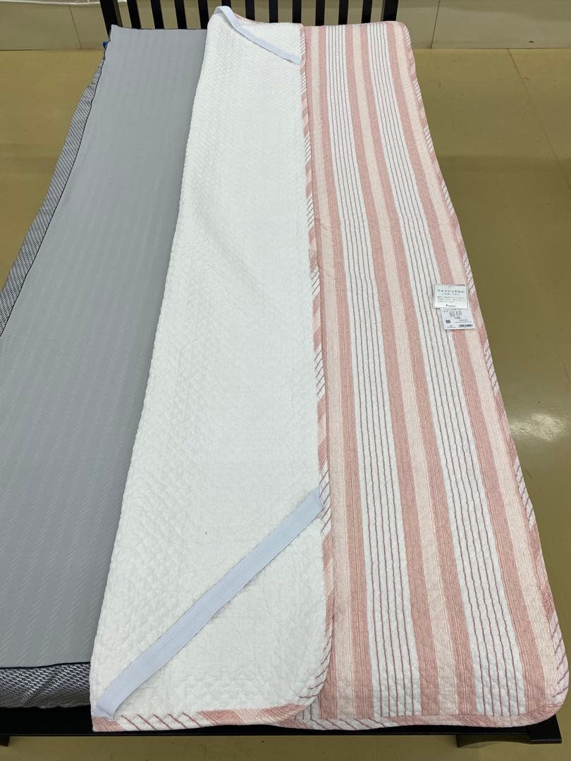 ロマンス　綿しじら　敷きパッド・綿１００%・綿わた使用・シングルサイズ