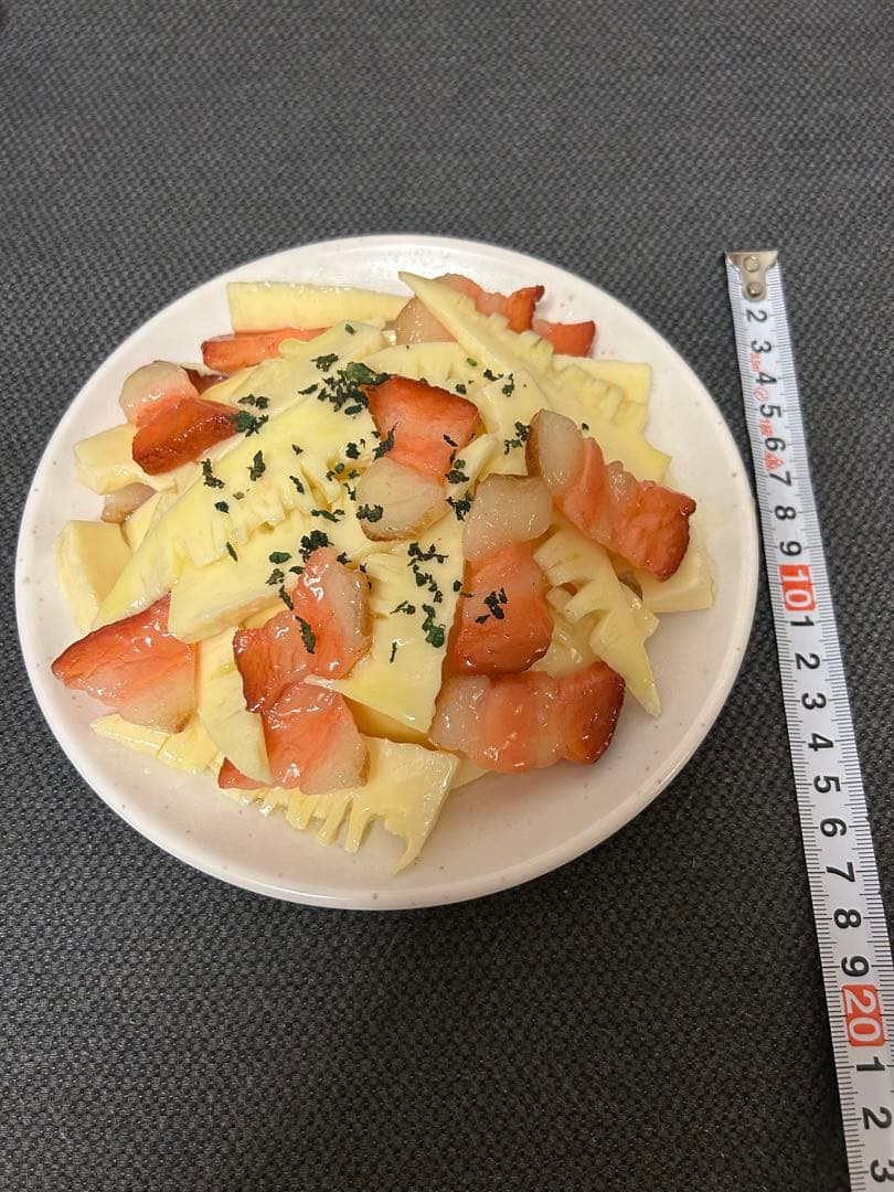 元祖食品サンプル　たけのこのガーリック炒め