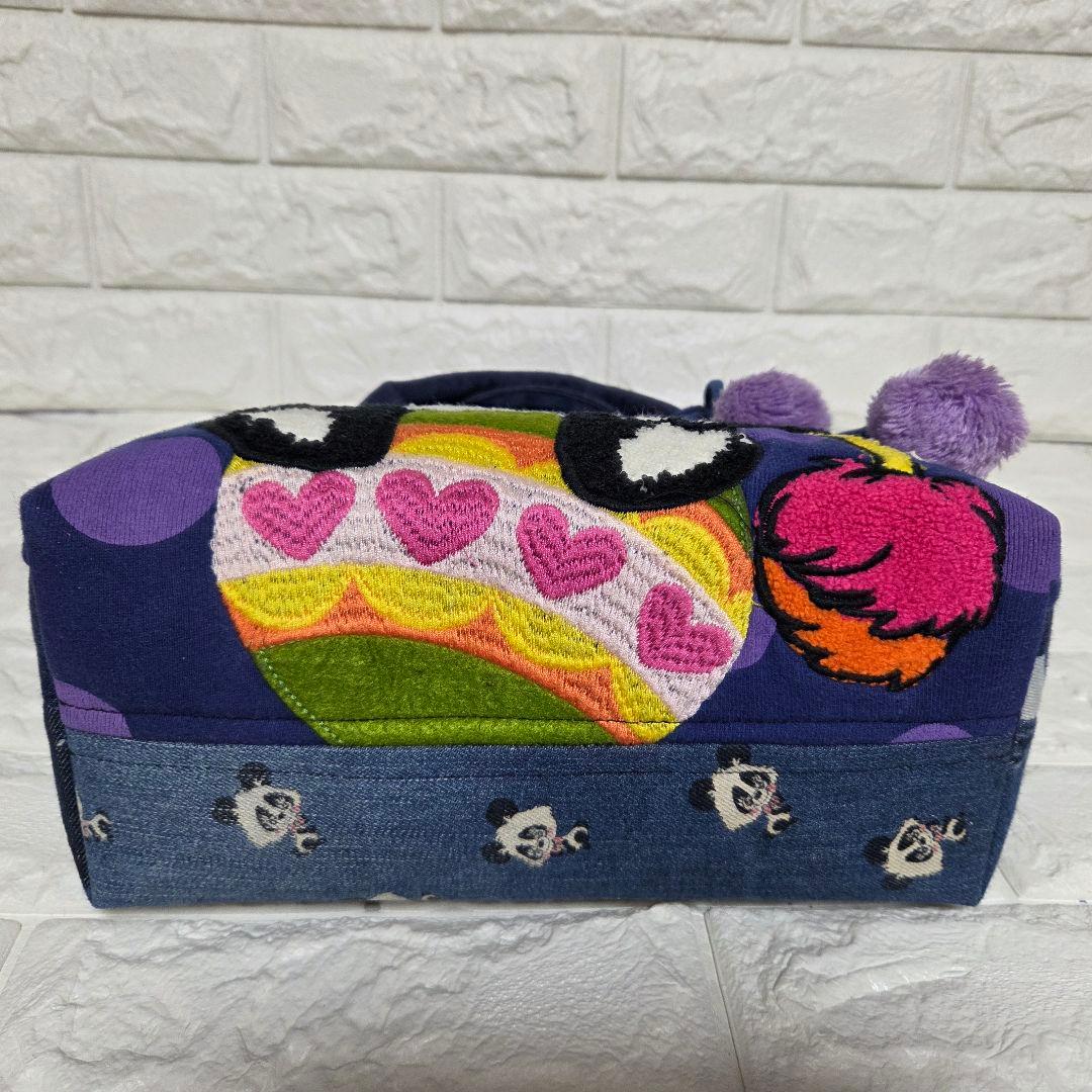 919 デニム＊リメイク＊パンダ＊バッグ＊トートバッグ