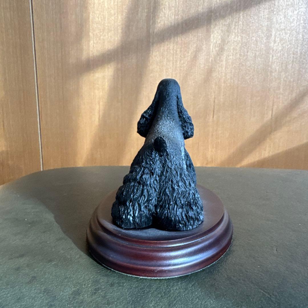 アメリカンコッカースパニエルの置物　ショードッグ　ブラック