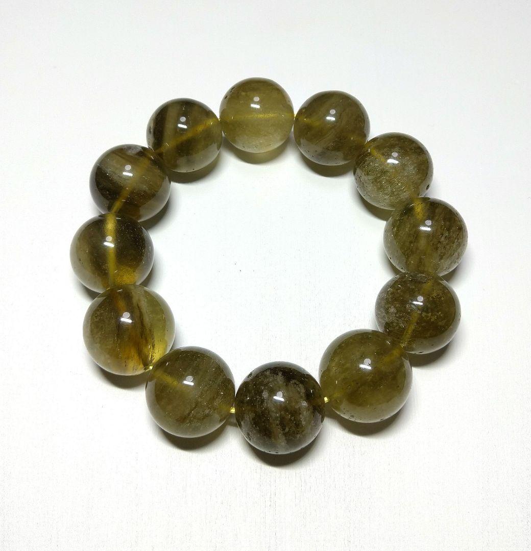 【超大玉,希少】ブラックリビアングラス　１９㎜　ブレスレット　珍品　レア　隕石
