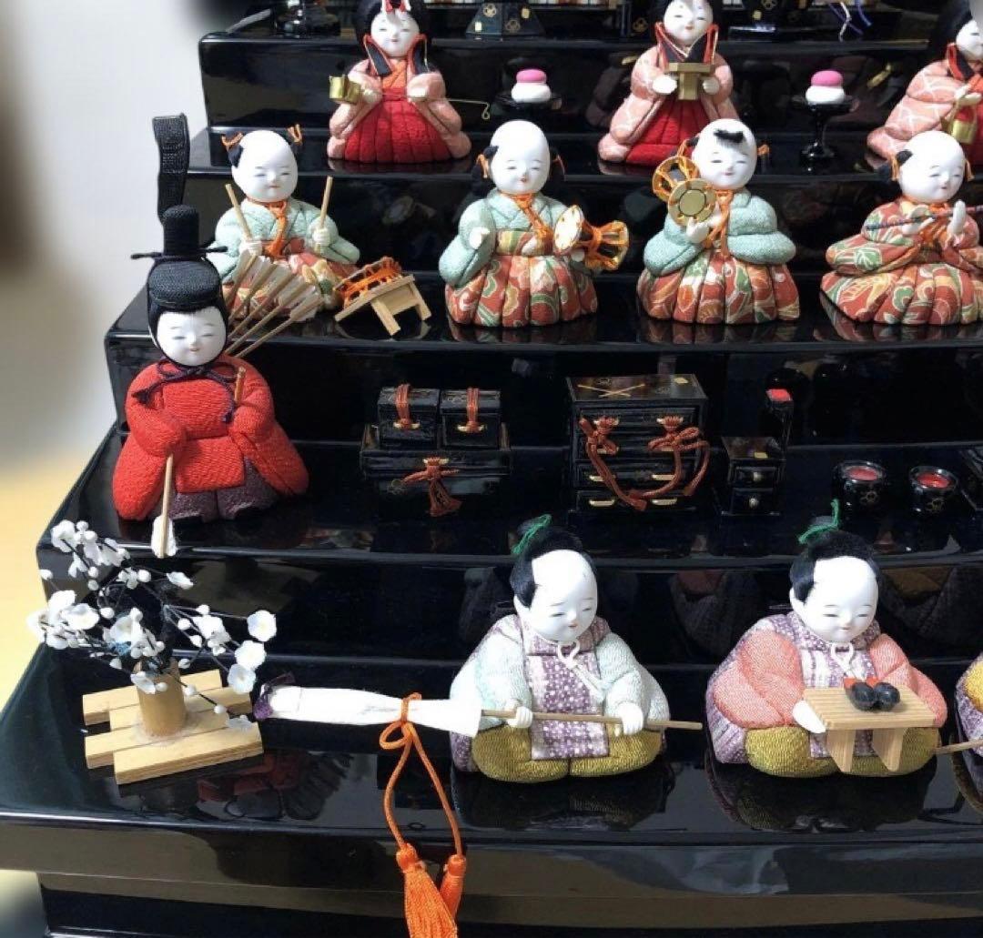 雛人形　原孝洲　木目込み　十五人　15人　ひな人形　サイドボード　木目込　孝州