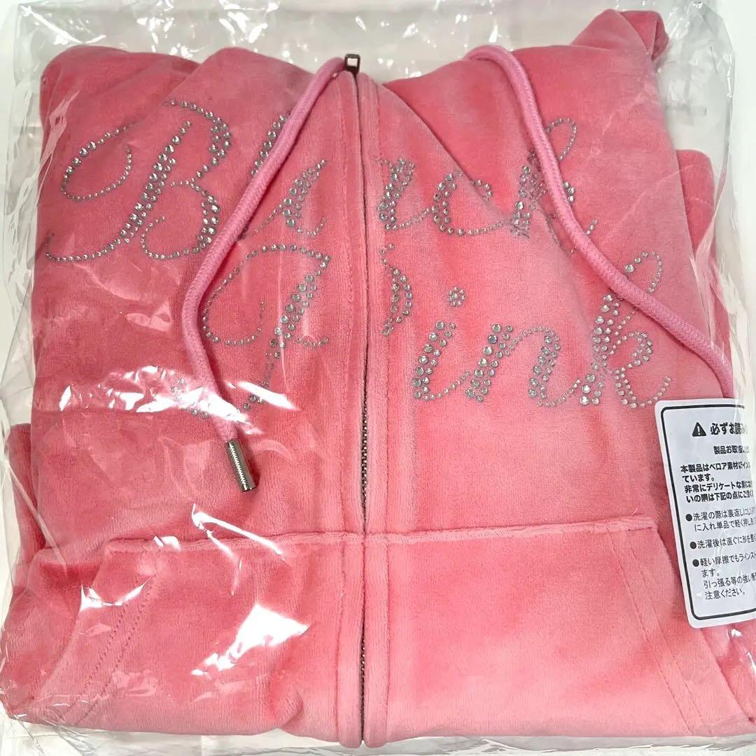 blackpink ベロアジップアップフーディー　東京ドーム限定　ピンク