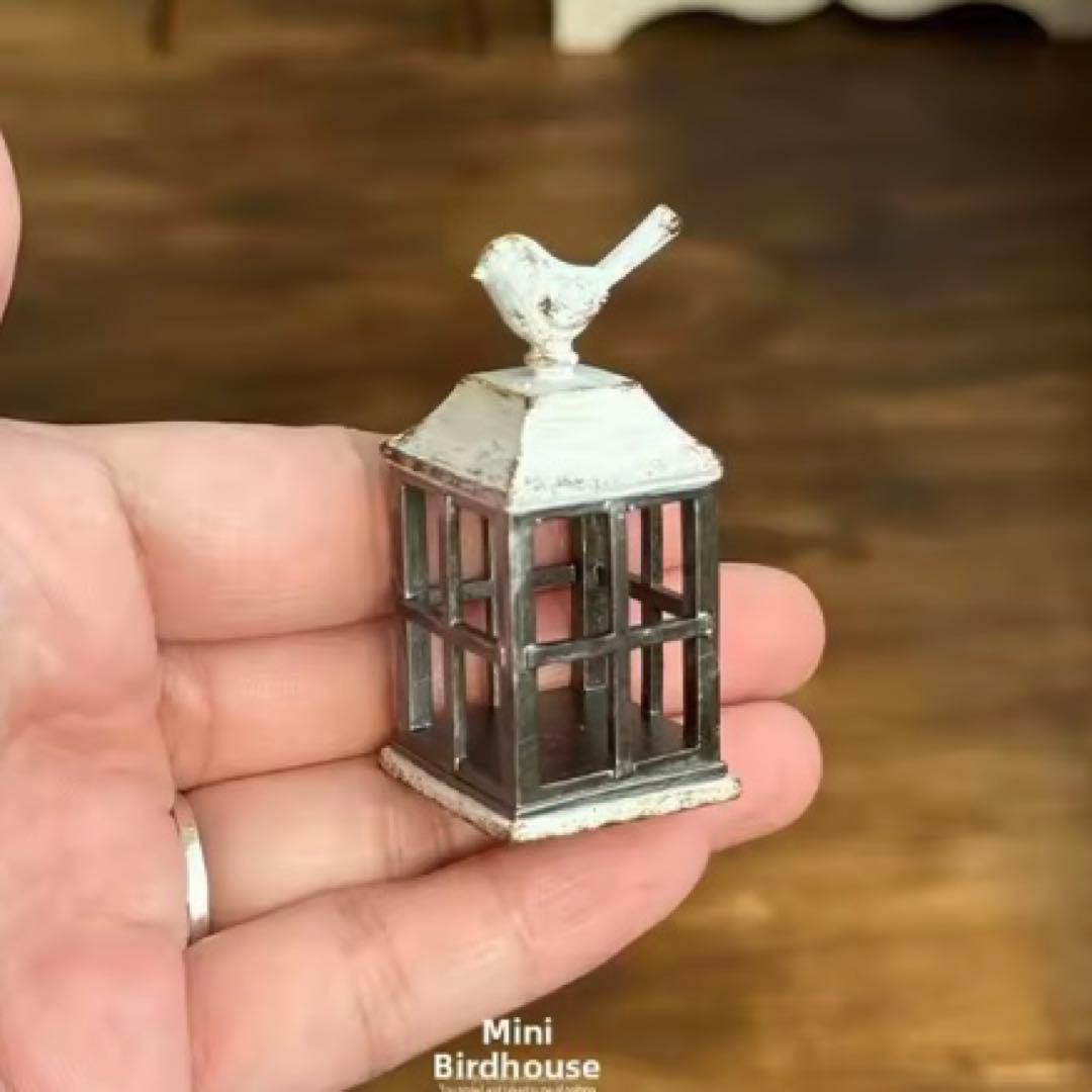 専用ページ　ミニチュアガーデン雑貨　ランタン風鳥かご　プランターボックス