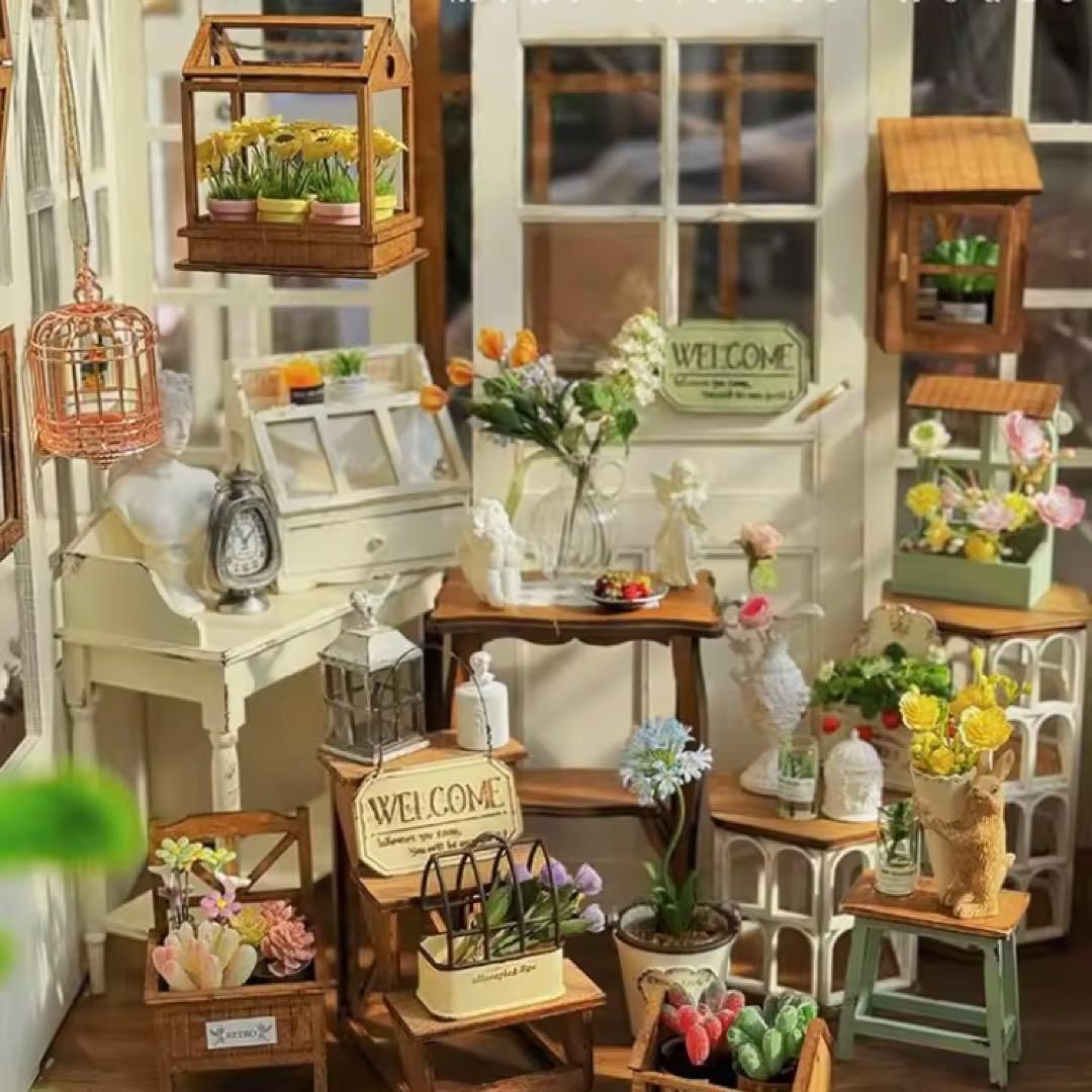 専用ページ　ミニチュアガーデン雑貨　ランタン風鳥かご　プランターボックス