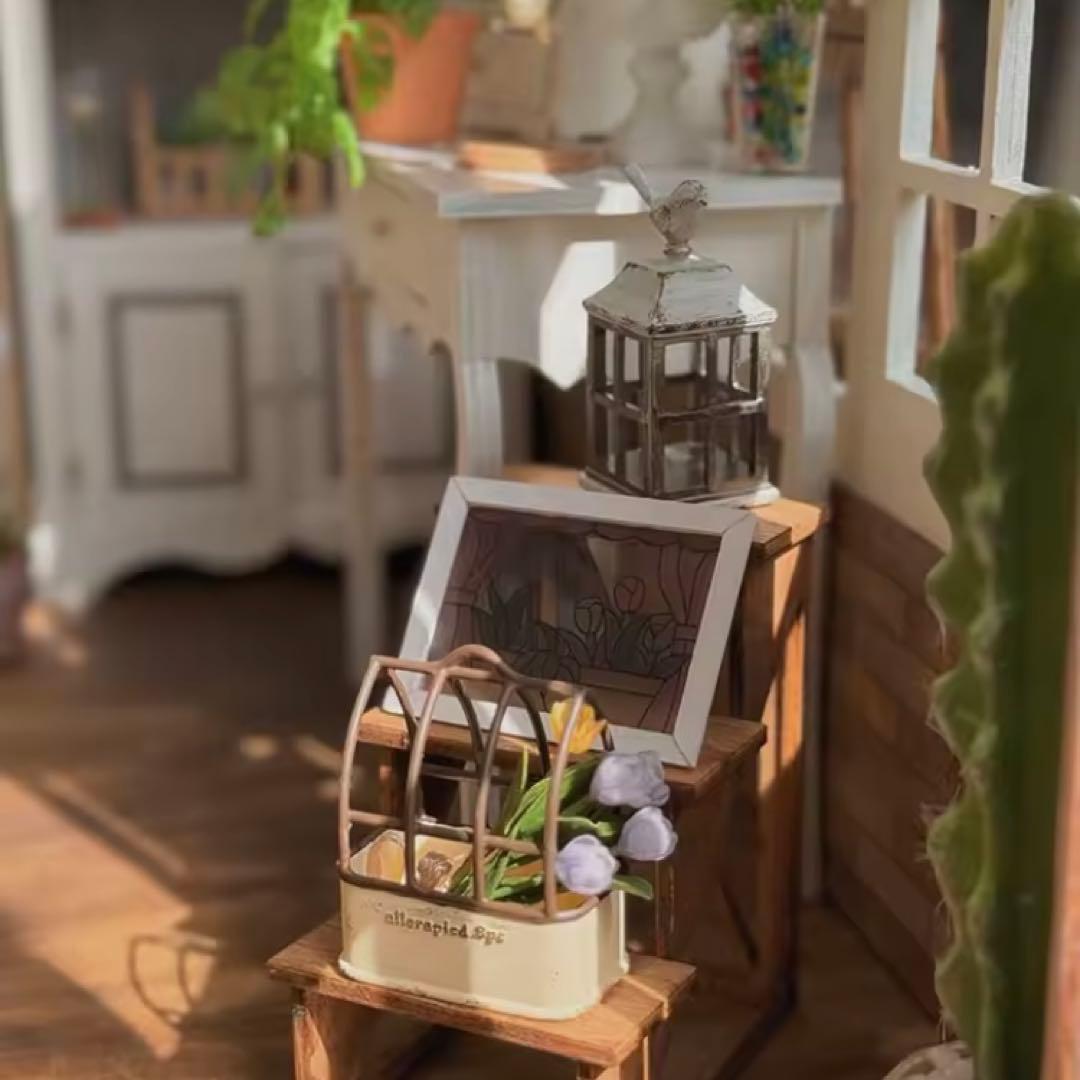 専用ページ　ミニチュアガーデン雑貨　ランタン風鳥かご　プランターボックス