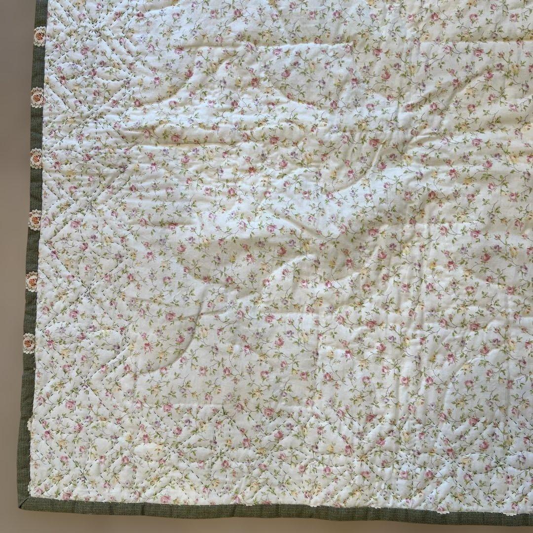 [最終価格]ハンドメイドコットン製キルトマルチカバー新品未使用美品