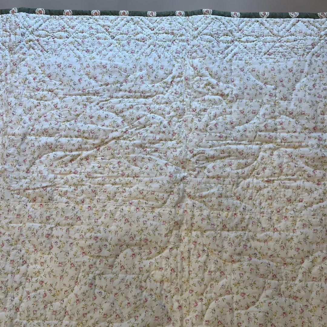 [最終価格]ハンドメイドコットン製キルトマルチカバー新品未使用美品