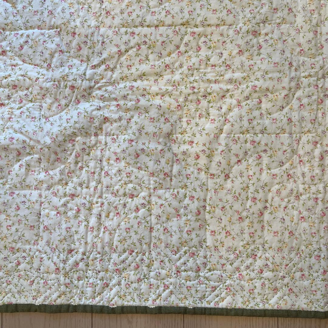 [最終価格]ハンドメイドコットン製キルトマルチカバー新品未使用美品