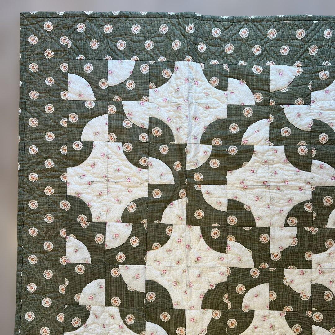 [最終価格]ハンドメイドコットン製キルトマルチカバー新品未使用美品