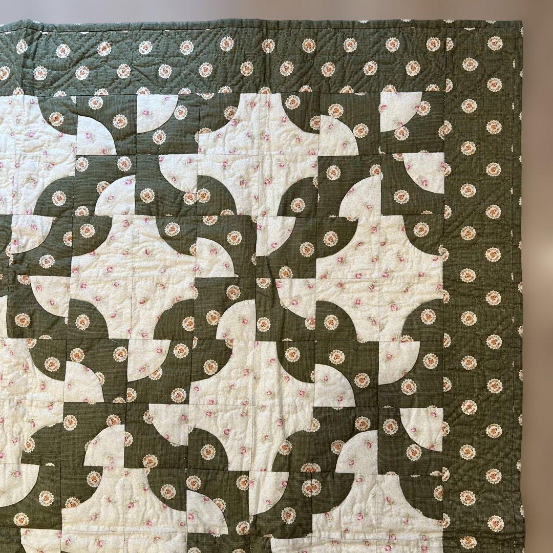 [最終価格]ハンドメイドコットン製キルトマルチカバー新品未使用美品