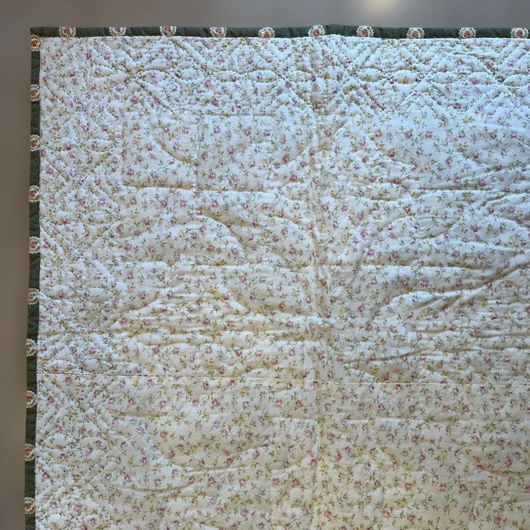 [最終価格]ハンドメイドコットン製キルトマルチカバー新品未使用美品