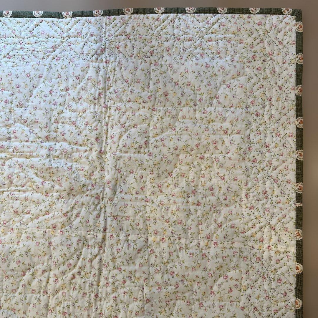 [最終価格]ハンドメイドコットン製キルトマルチカバー新品未使用美品