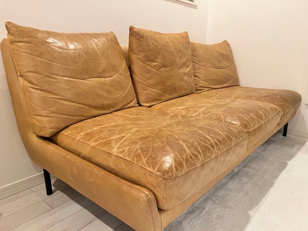 (Emo)unico HOXTON レザーソファ 3シーター