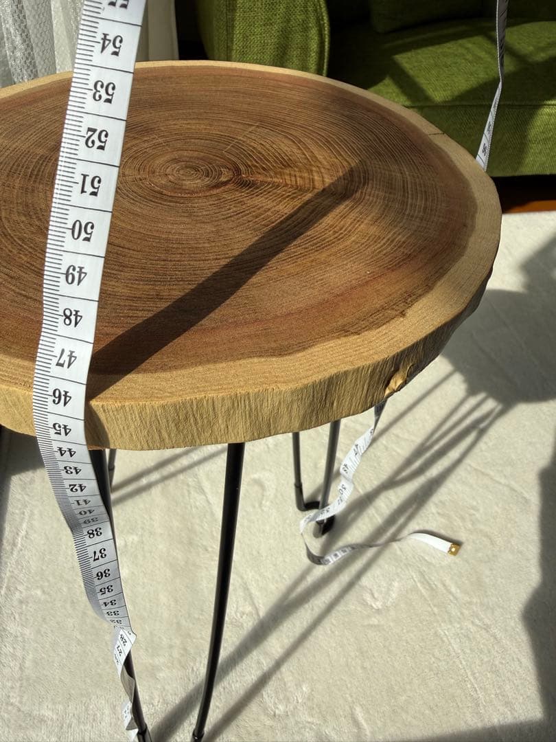 ミニ　コーヒーテーブル　サイドテーブル　天然木　一枚板(k017)一点もの