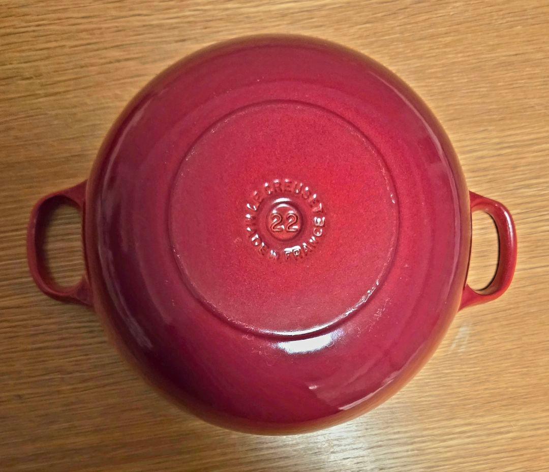 LE CREUSET　ル・クルーゼ 　マルミット 22cm　チェリーレッド