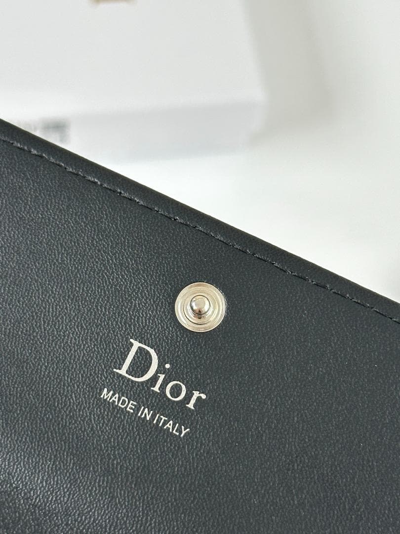 LADY DIOR レディディオール 三つ折り財布 カナージュ 白 黒