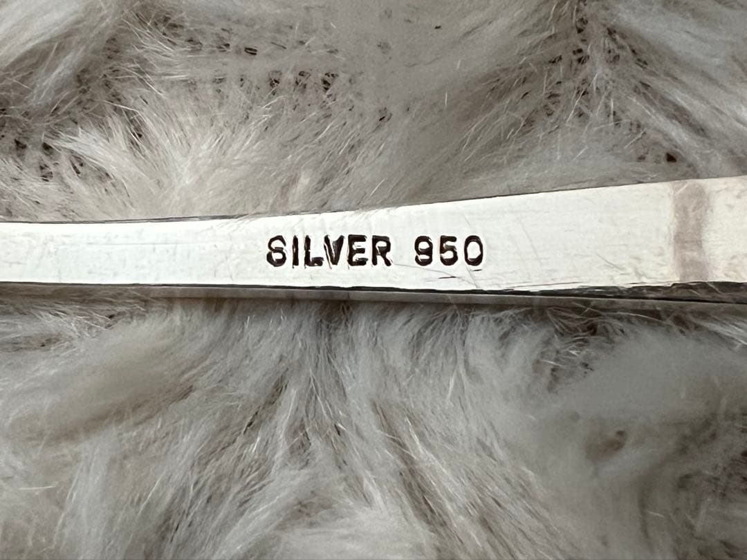 シルバー　カトラリーセット　SILVER 950 スプーンセット　部分金仕上げ