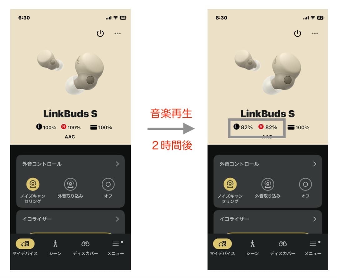【美品】SONY LinkBuds S WF-LS900N（エクリュ）