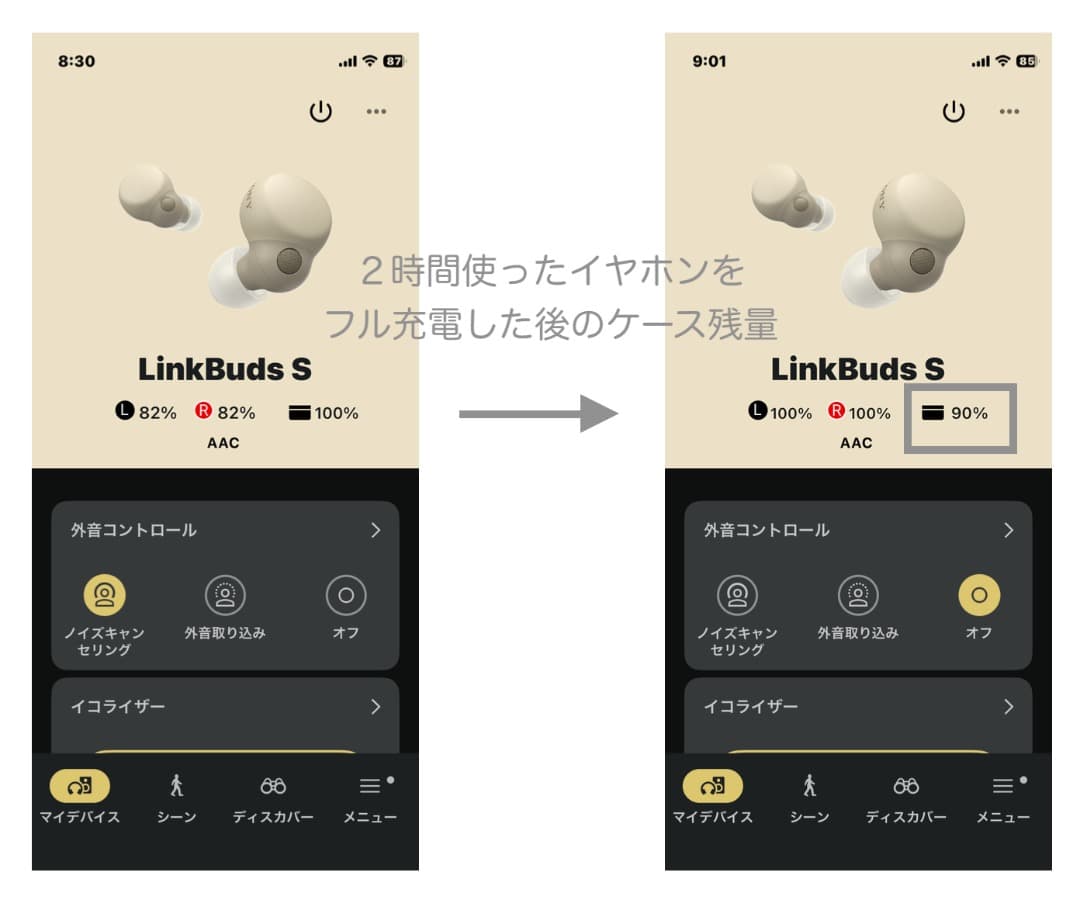 【美品】SONY LinkBuds S WF-LS900N（エクリュ）