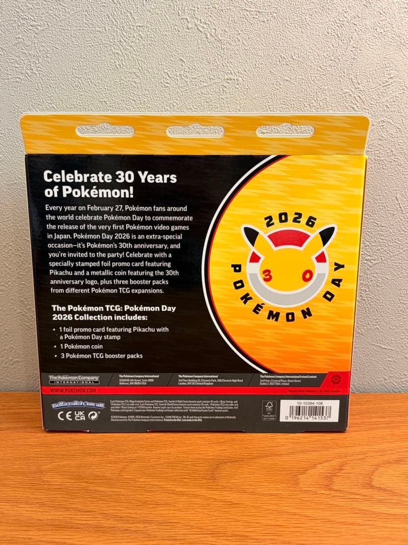 海外限定・未開封　Pokemon Day 30周年　ピカチュウプロモ　英語版①