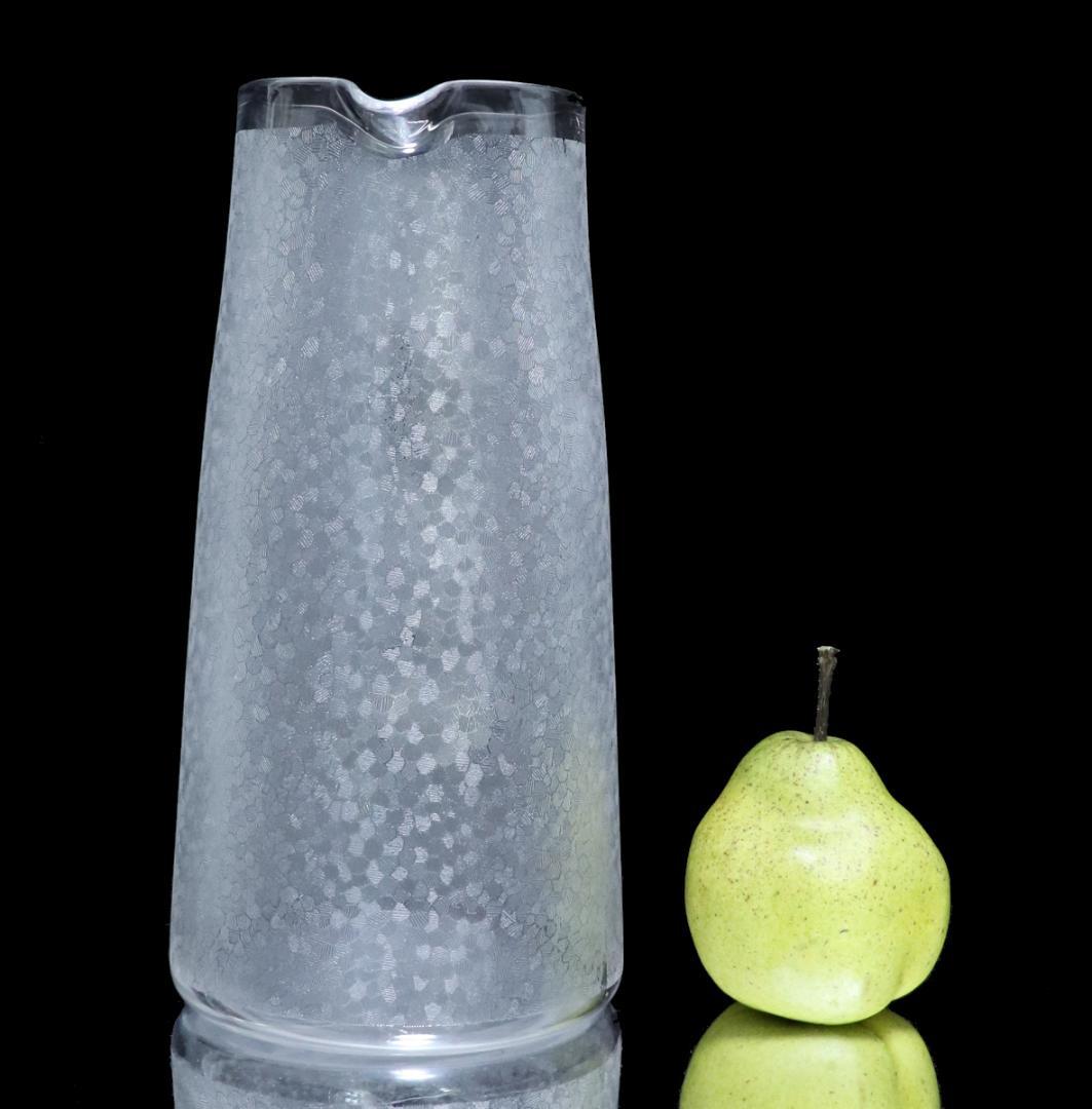 オールド・バカラ 春海商店特注 崩し市松紋 大型ピッチャー 水差し アンティーク