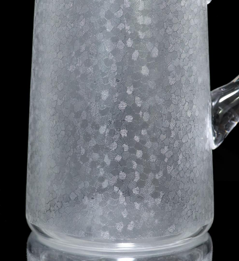 オールド・バカラ 春海商店特注 崩し市松紋 大型ピッチャー 水差し アンティーク