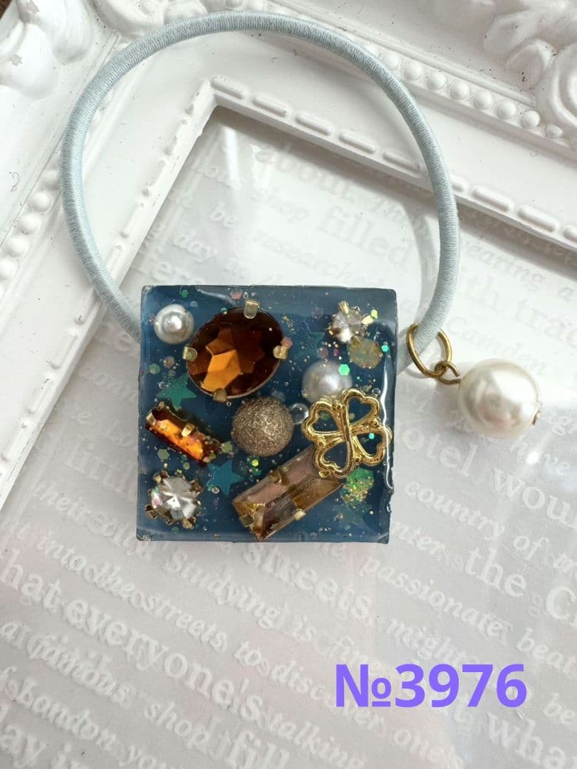 リリィ様お取り置き№3976 スクエア型レジンヘアゴム