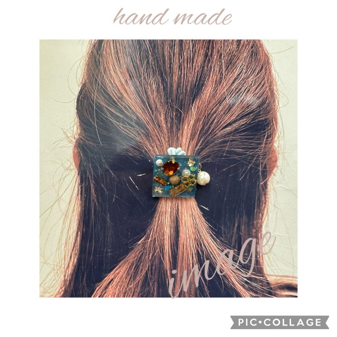 リリィ様お取り置き№3976 スクエア型レジンヘアゴム