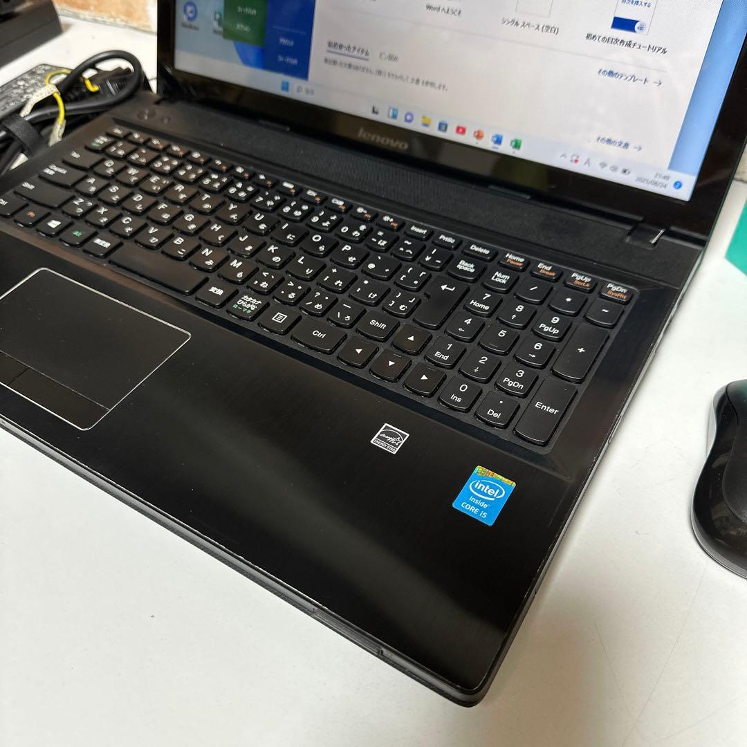 美品　レノボノートパソコン SSD Corei5メモリ8GB オフィス2024年