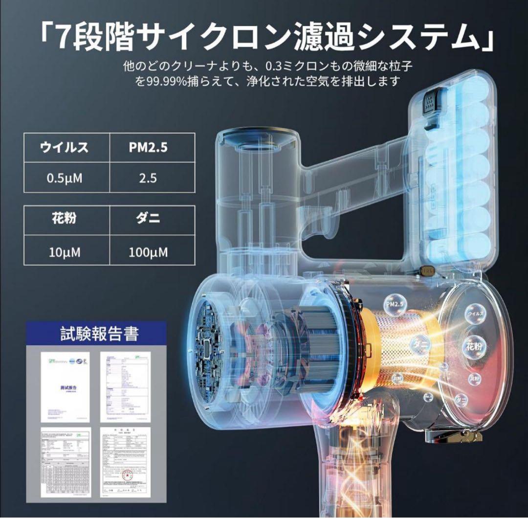 新品✨️コードレス掃除機2026年業界注目自動式吸引 70Kpa！