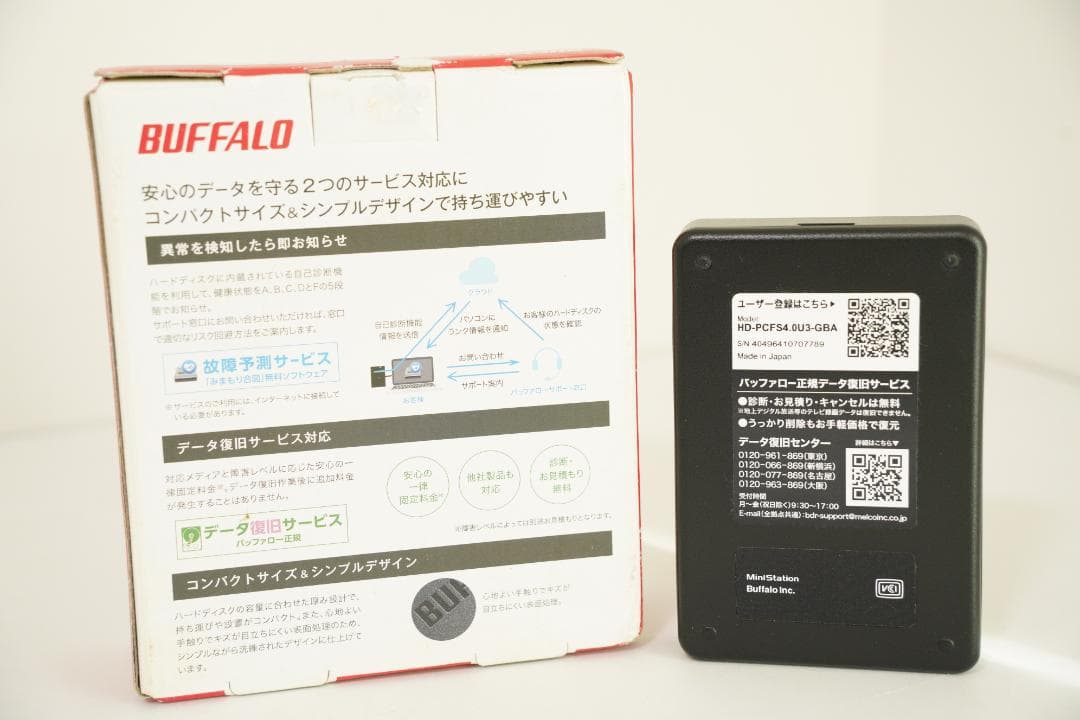 バッファロー ポータブルHDD 4TB HD-PCFS4.0U3-GBA