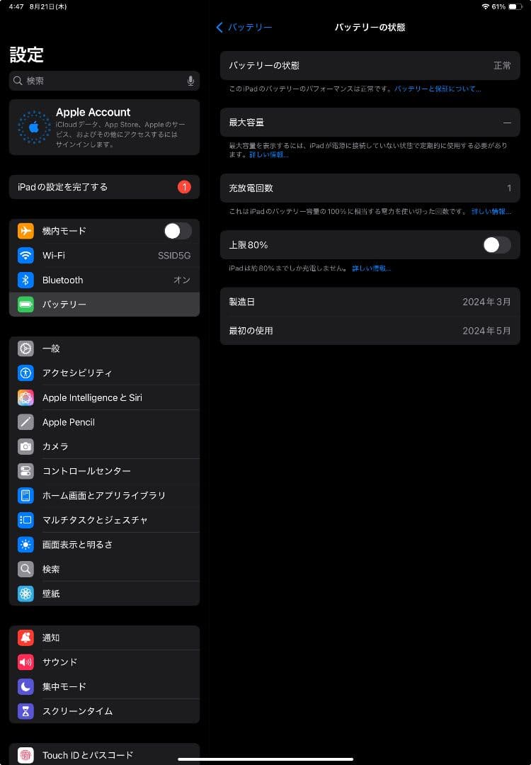ipad air M2 128Gb Wifi パープル