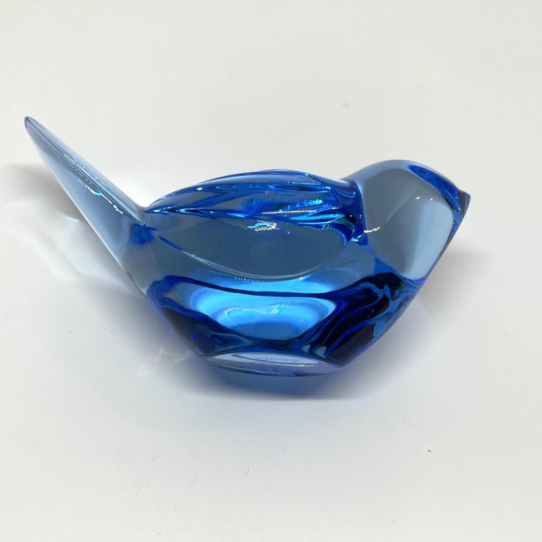 Baccarat バカラ クリスタル 青い鳥 鳥 小鳥 フィギュリン 青 ブルー