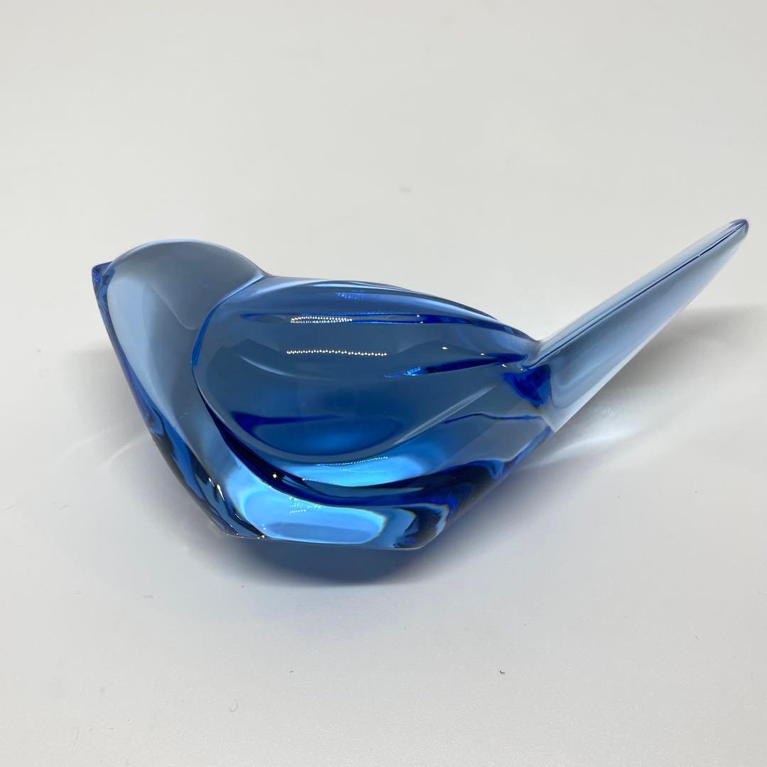 Baccarat バカラ クリスタル 青い鳥 鳥 小鳥 フィギュリン 青 ブルー