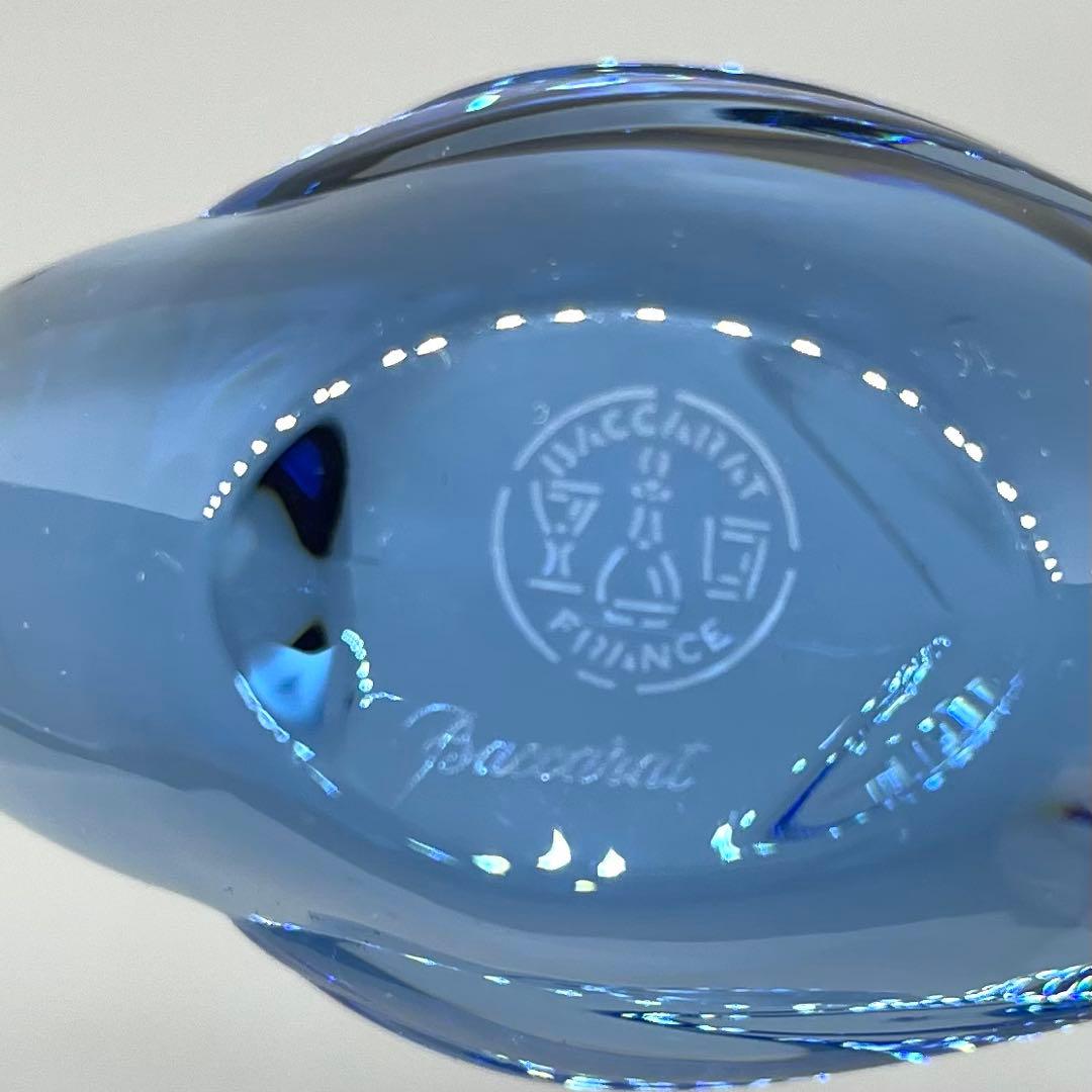 Baccarat バカラ クリスタル 青い鳥 鳥 小鳥 フィギュリン 青 ブルー