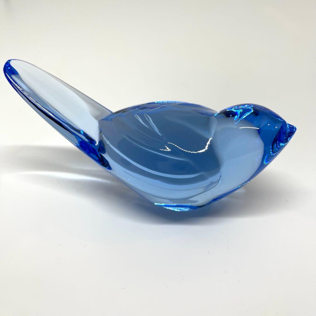 Baccarat バカラ クリスタル 青い鳥 鳥 小鳥 フィギュリン 青 ブルー
