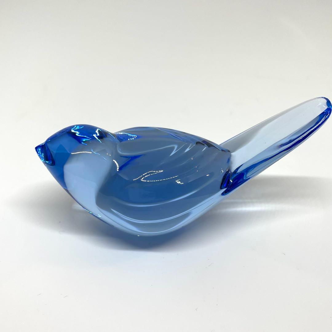 Baccarat バカラ クリスタル 青い鳥 鳥 小鳥 フィギュリン 青 ブルー