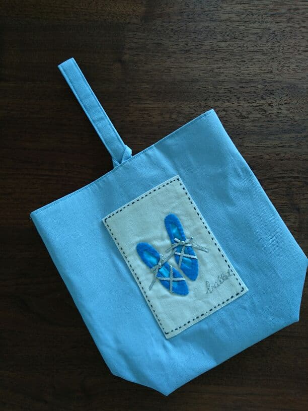 お手提げ バレエアップリケ