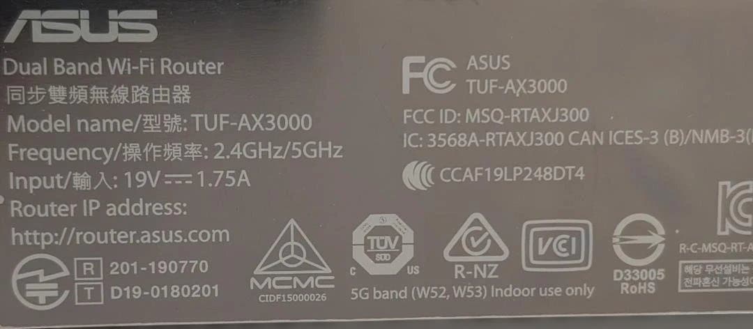 ASUS TUF-AX3000 Wi-Fiゲーミングルーター【動作確認済】