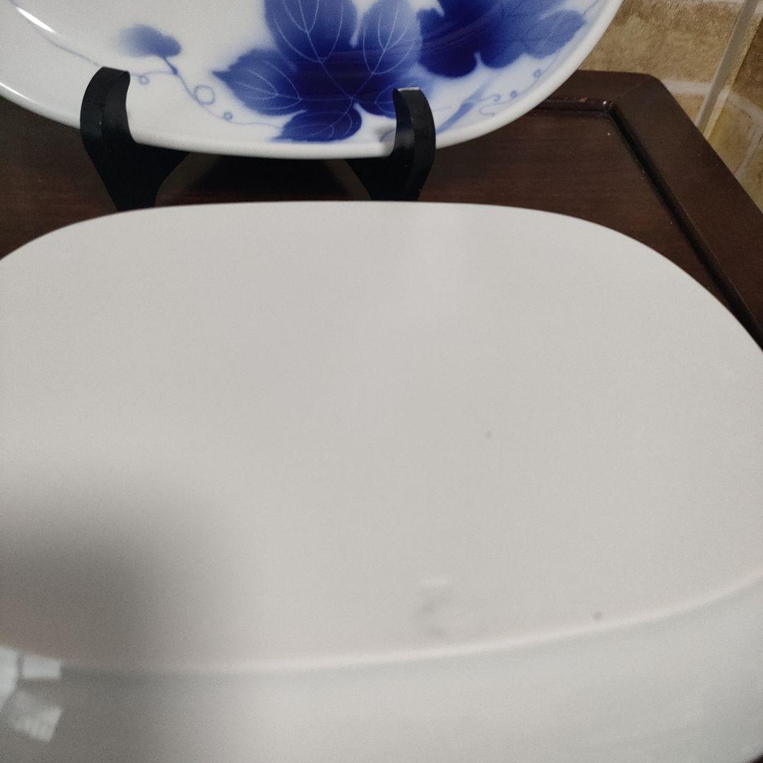 マロン有田焼 深川製磁 ブルーワイナリー しのぎ深小皿2枚＆楕円皿2枚