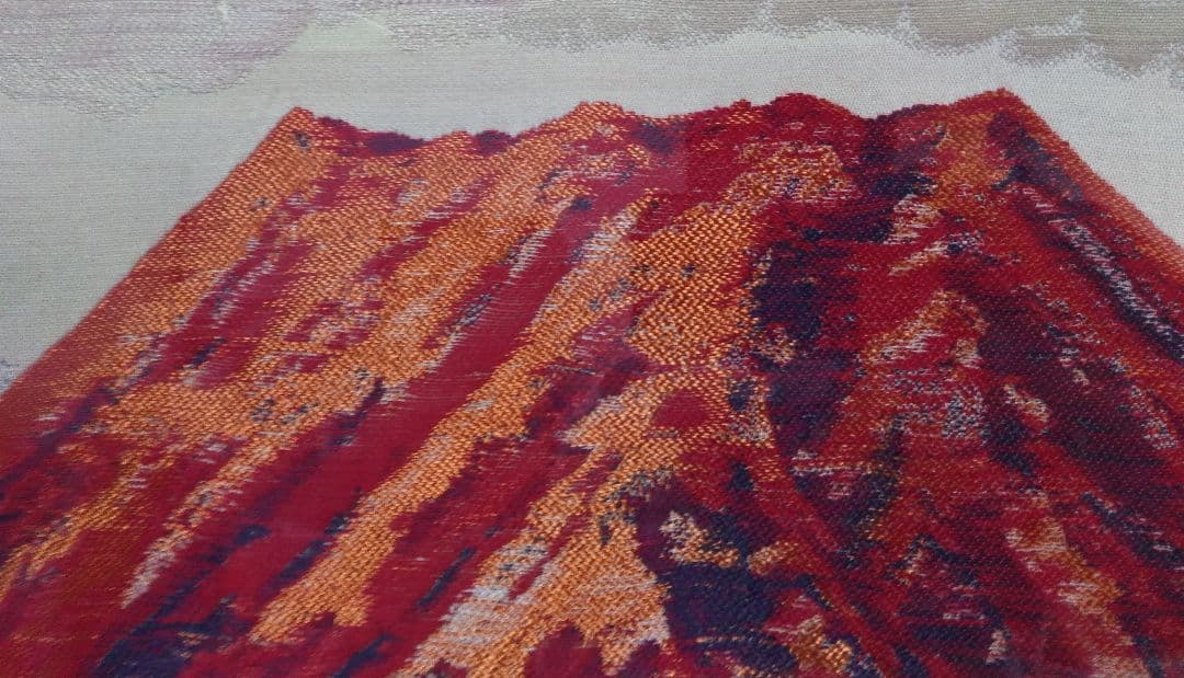 龍村美術織物　TATSUMURA　掛額　タペストリー　赤富士　飾り額　額装