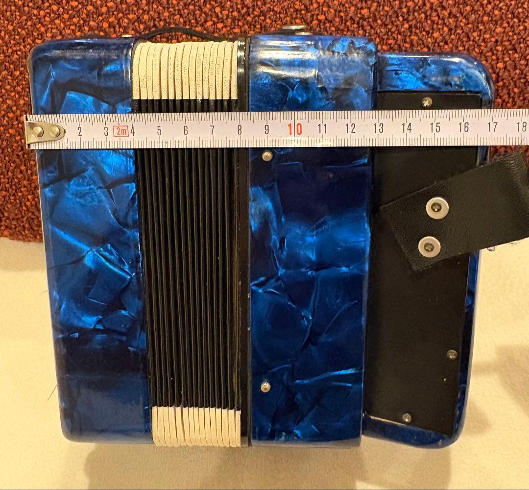 （美品即演奏可）L'enfant ミニアコーディオン 青　フランス製 取説無し