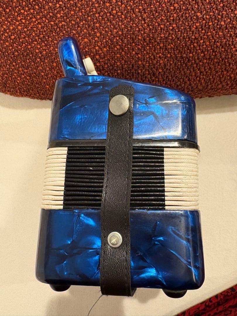 （美品即演奏可）L'enfant ミニアコーディオン 青　フランス製 取説無し