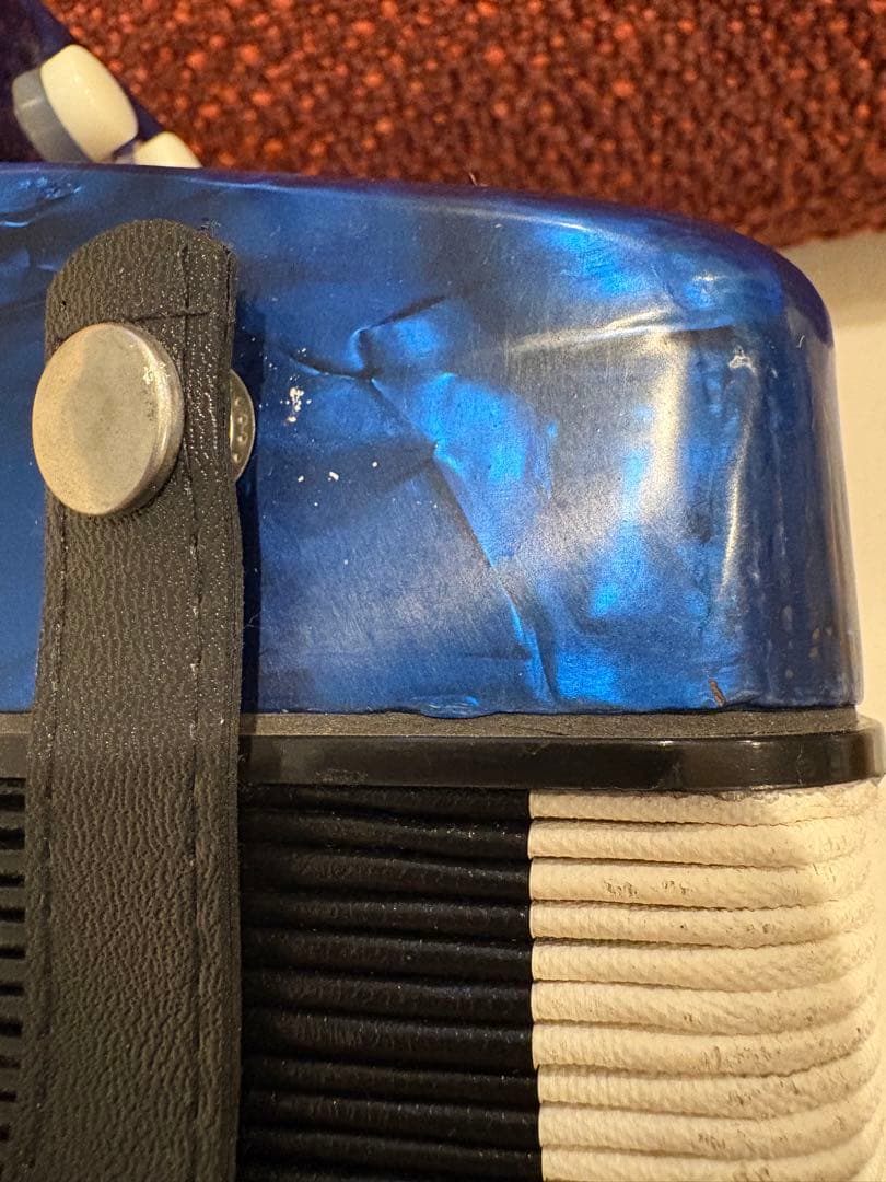 （美品即演奏可）L'enfant ミニアコーディオン 青　フランス製 取説無し