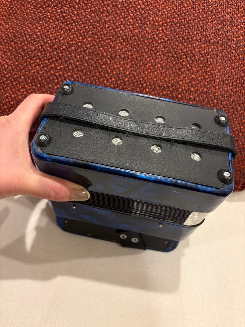 （美品即演奏可）L'enfant ミニアコーディオン 青　フランス製 取説無し