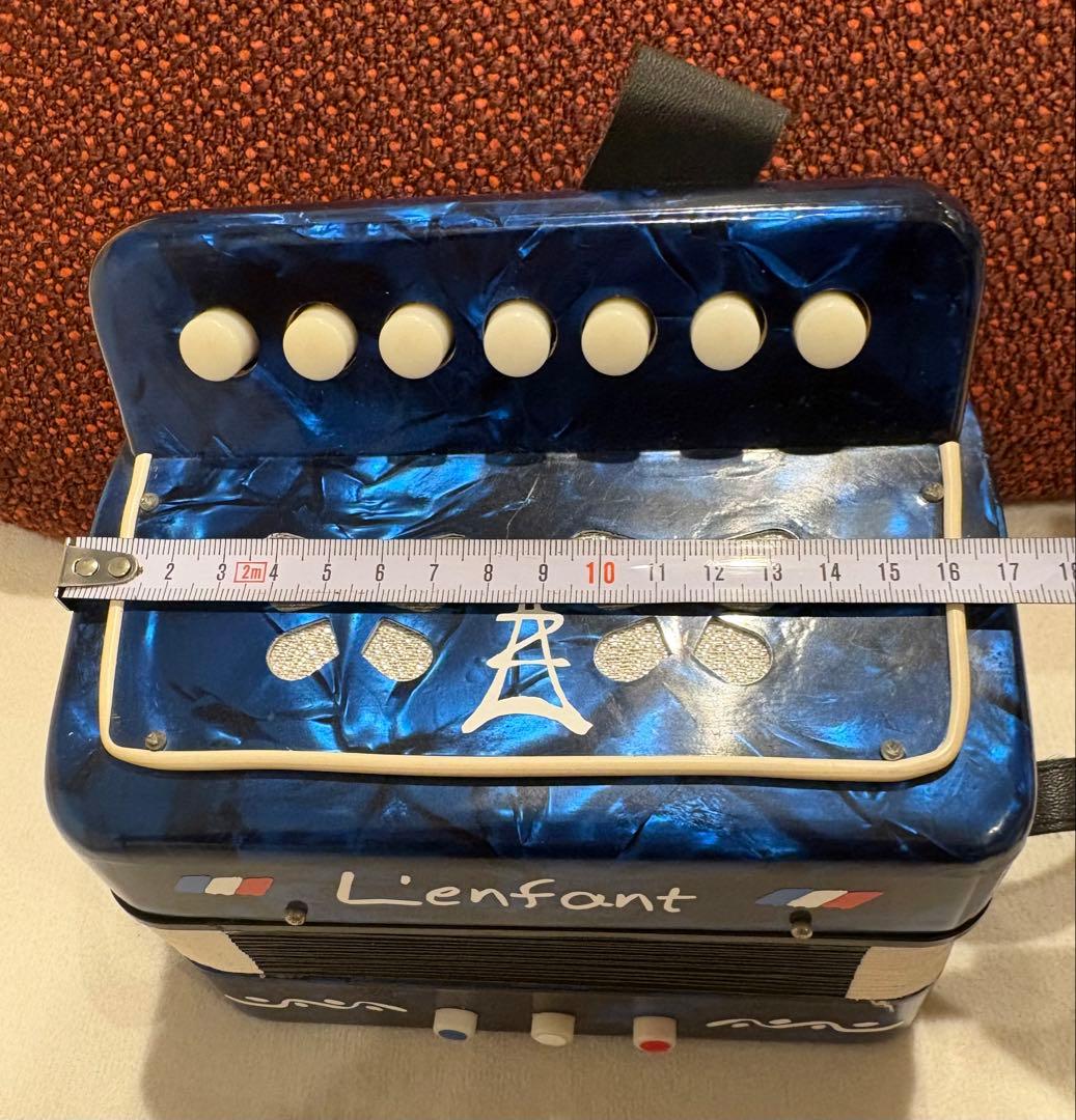 （美品即演奏可）L'enfant ミニアコーディオン 青　フランス製 取説無し