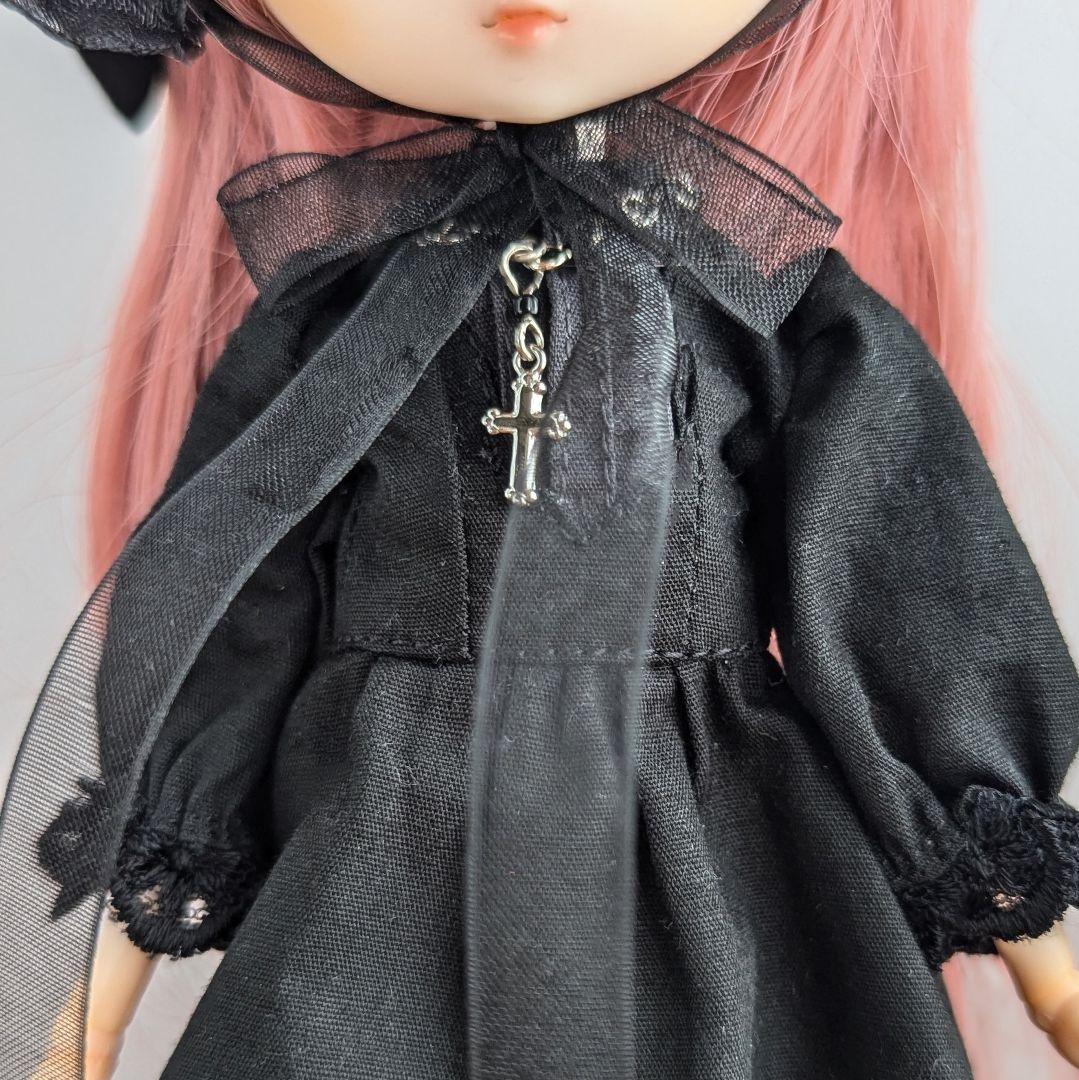 1162【ハルモニアブルーム アウトフィット】黒のロングドレスとハーフボンネット